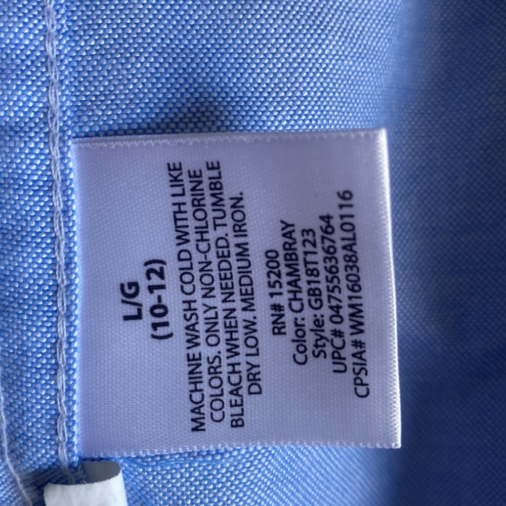 GEORGE BOY SHIRT, Size 10/12, Light Blue Color 💙. - Picture 4 of 4